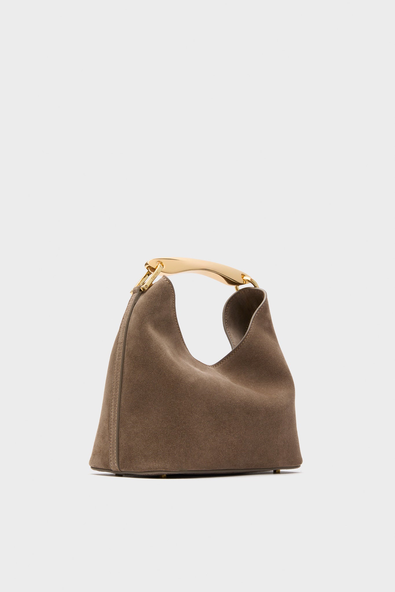 Taupe Suede Small Boomerang Bag