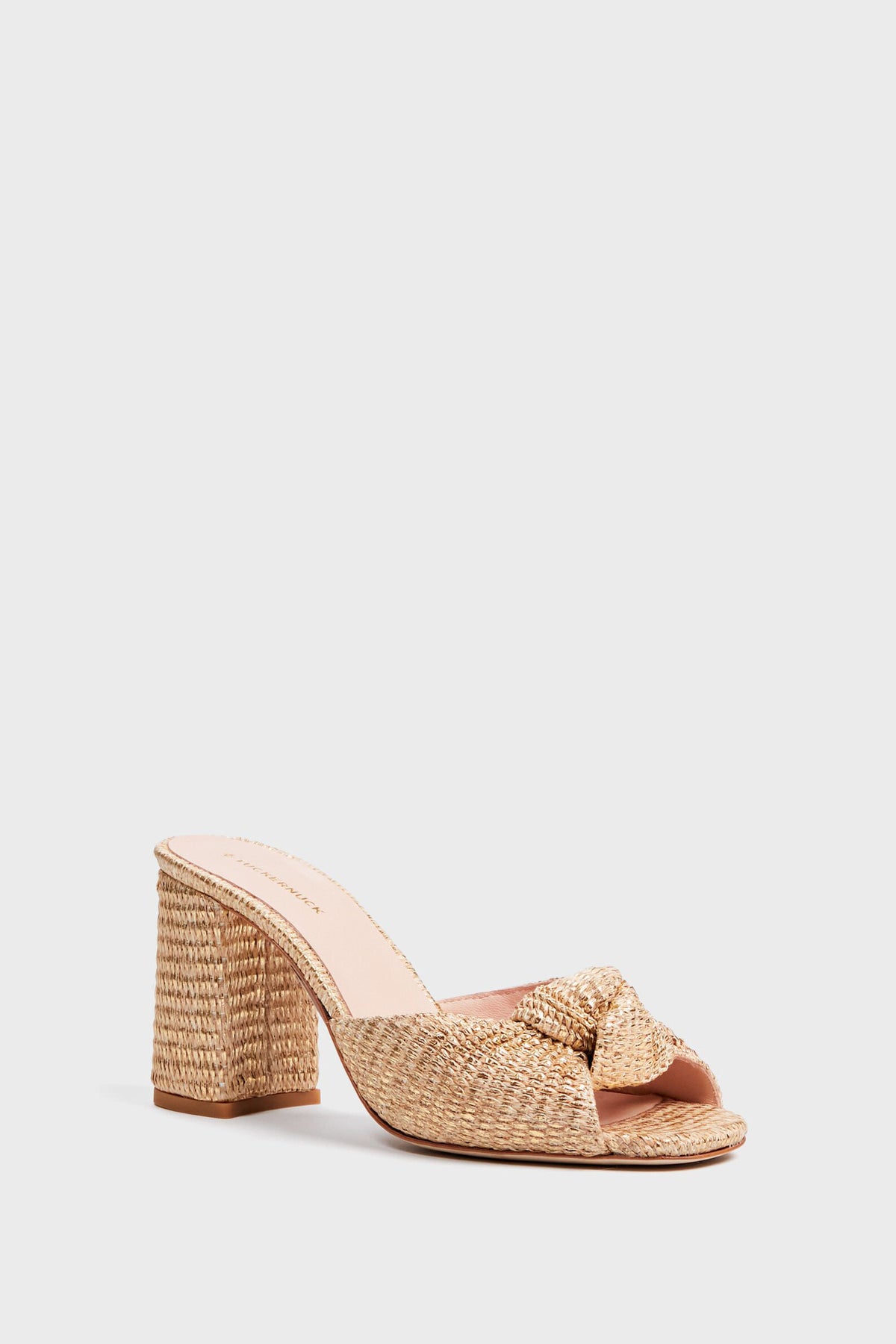Gold Raffia Blake Heels