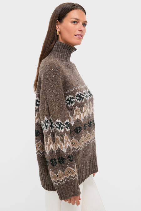 Oak Moss Fairisle Cecie Sweater