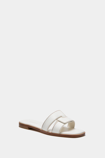 White Leather Muse Sandals