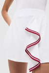 White Faux Wrap 14 Inch Performance Jersey Alexis Tennis Skirt