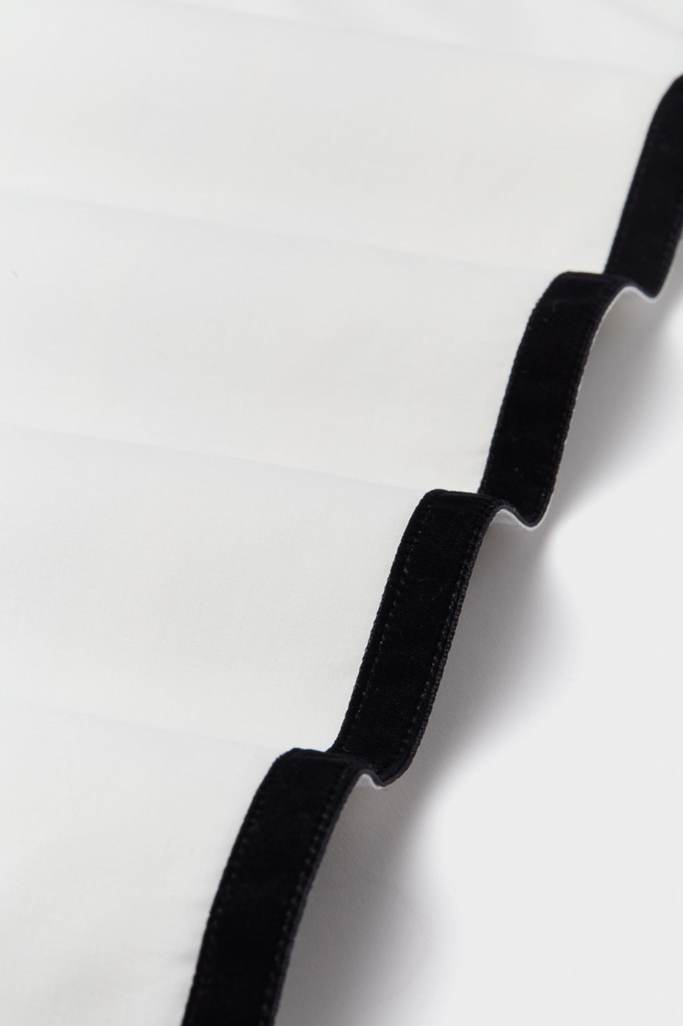 Black Velvet Trim Napkins Set of 4