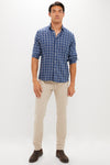 Midnight Cloud Plaid Movement Monterrey Shirt