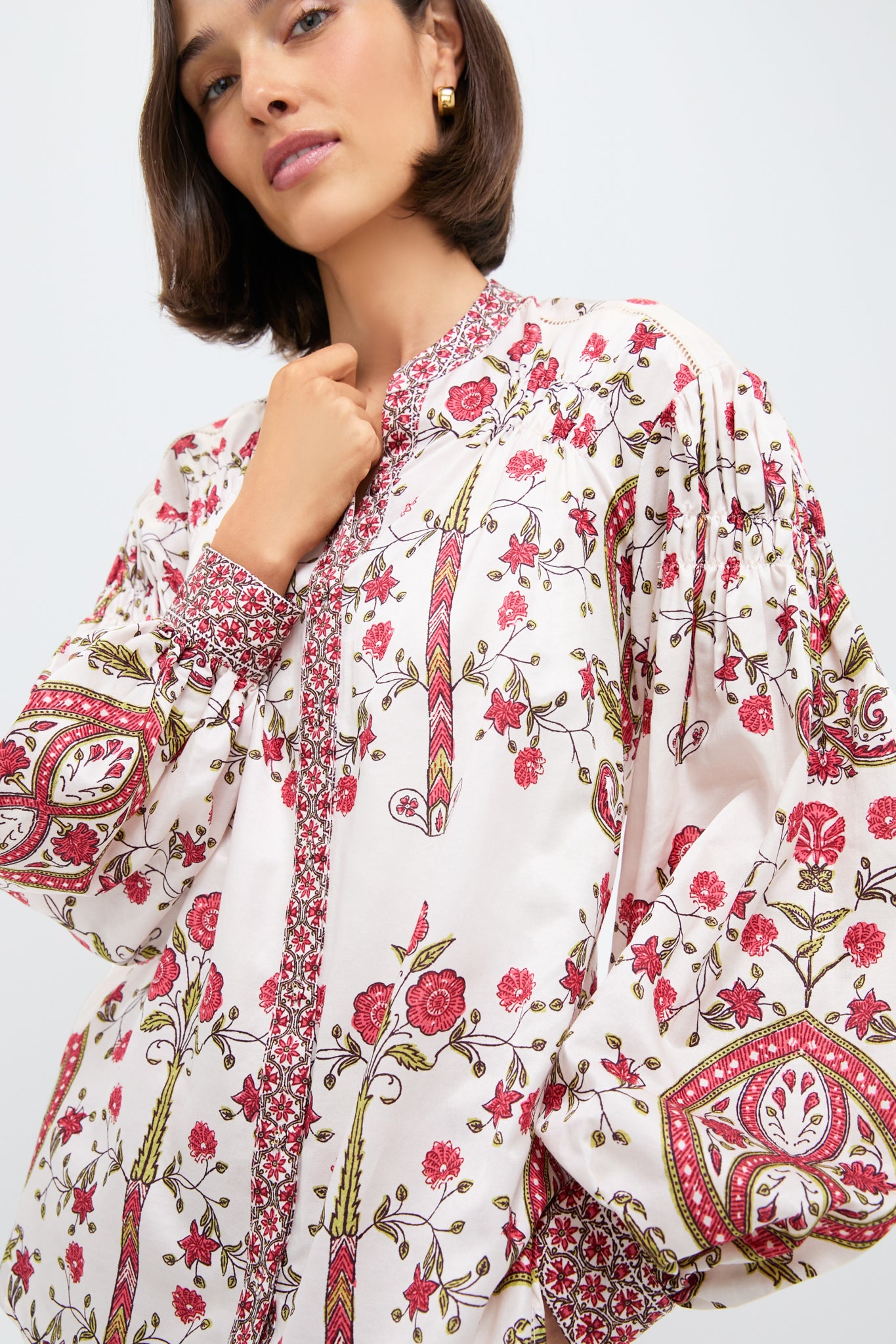 Gardenia Ceres Long Sleeve Smock Shirt