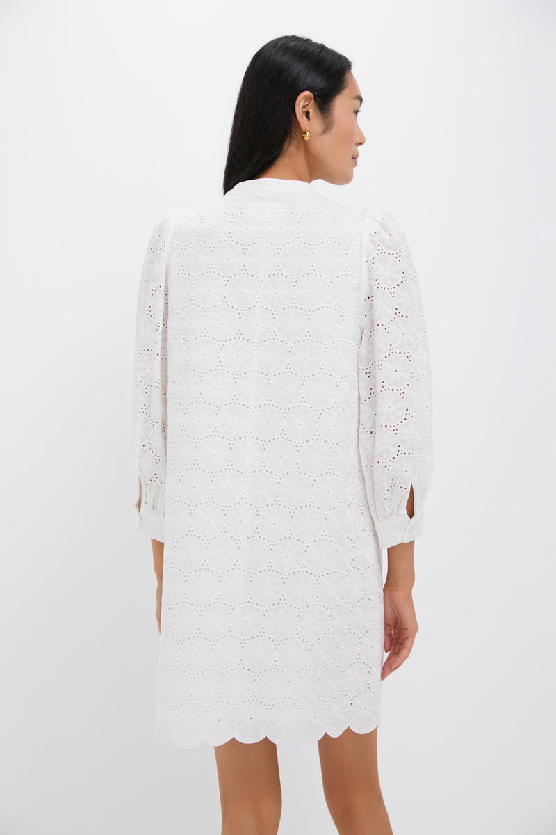 White Eyelet Samantha Dress
