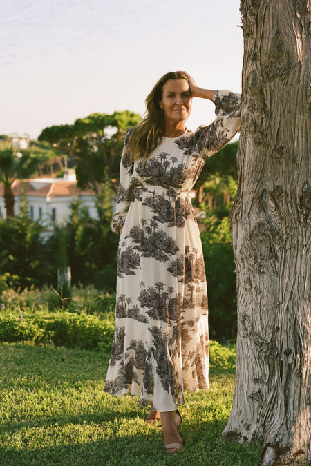 Toile Hibiscus Hill Dress