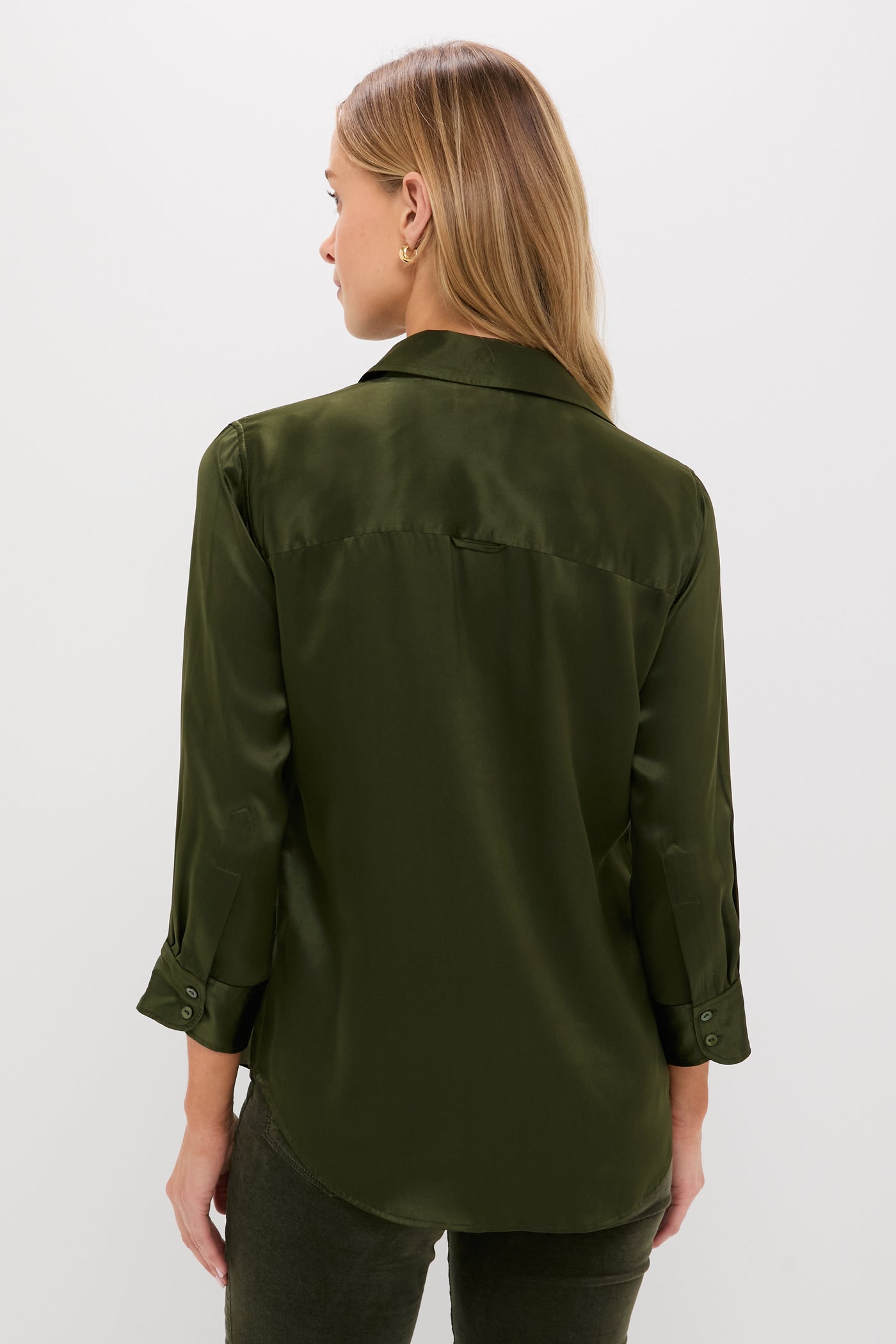 Deep Olive Dani 3/4 Sleeve Blouse