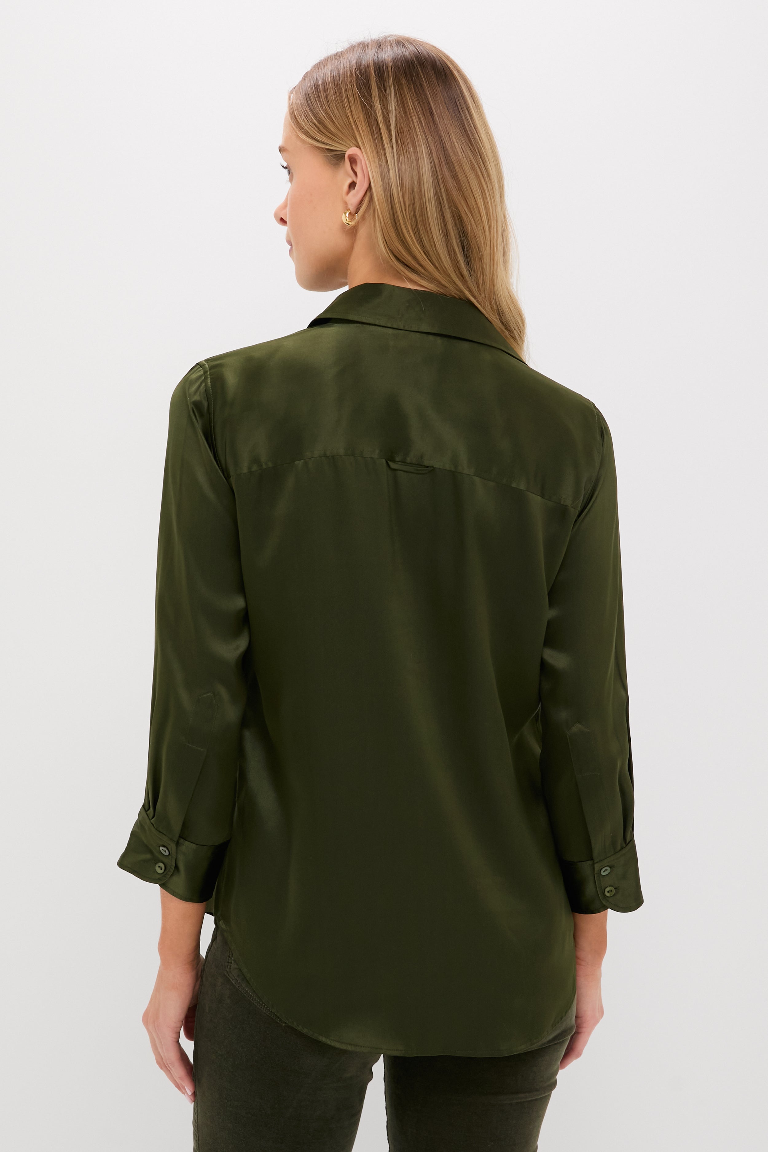 Deep Olive Dani 3/4 Sleeve Blouse