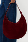 Maroon Suede Moon Hobo