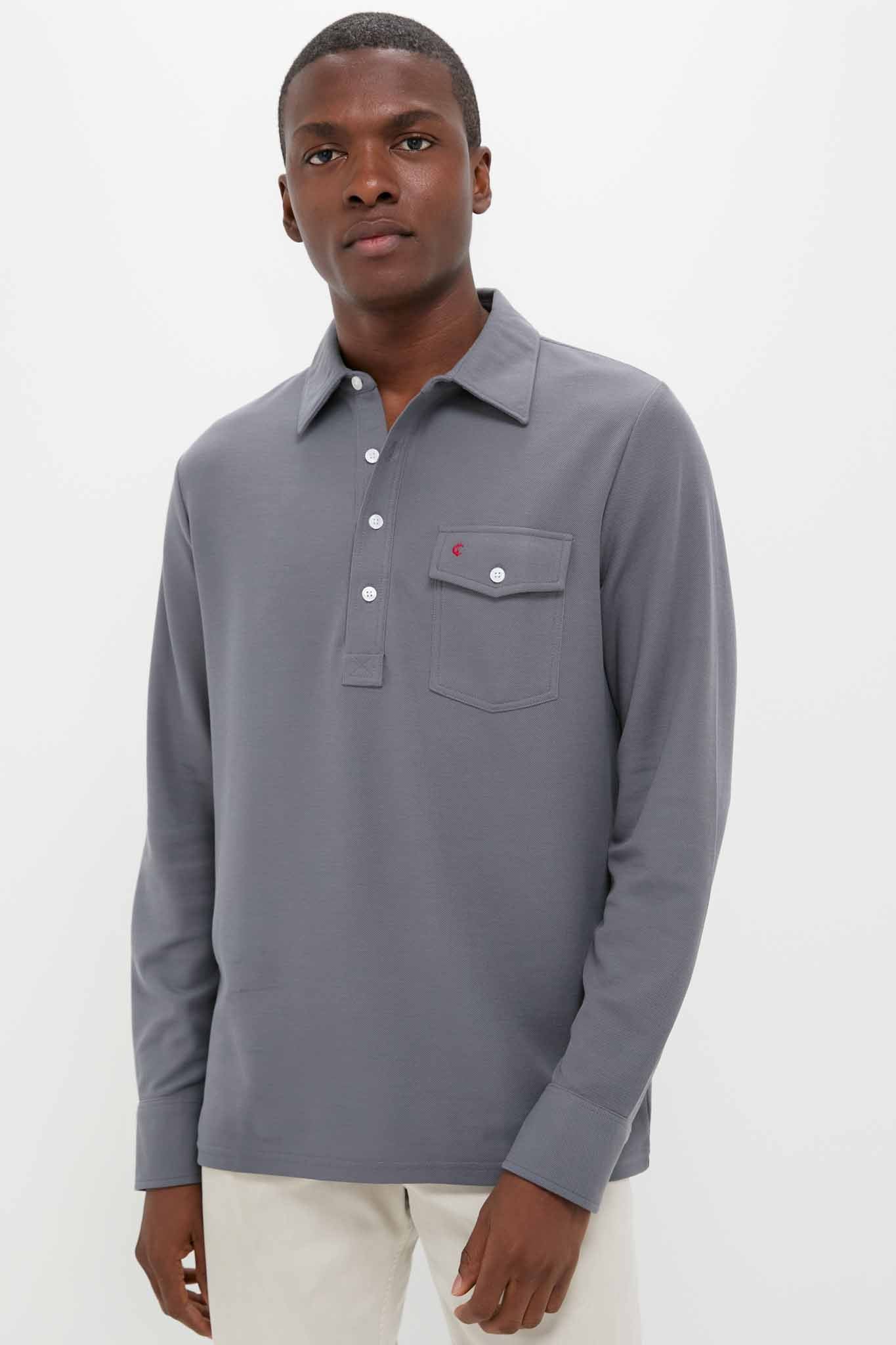 Blue Steel Long Sleeve Players Shirt | Criquet