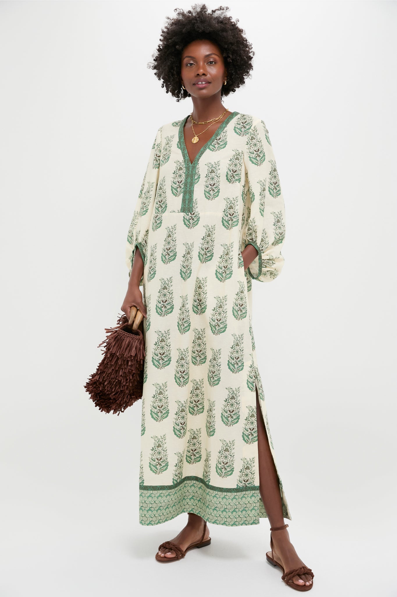 Jade Terrace Cotton Linen Rollins Dress