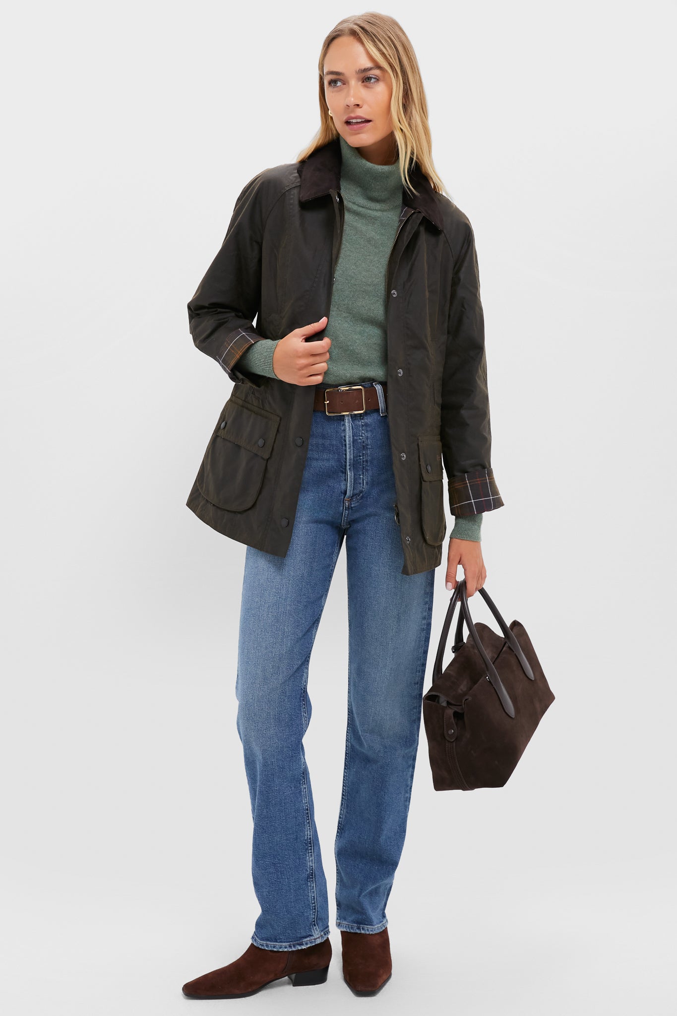 Classic Olive Beadnell Wax Jacket