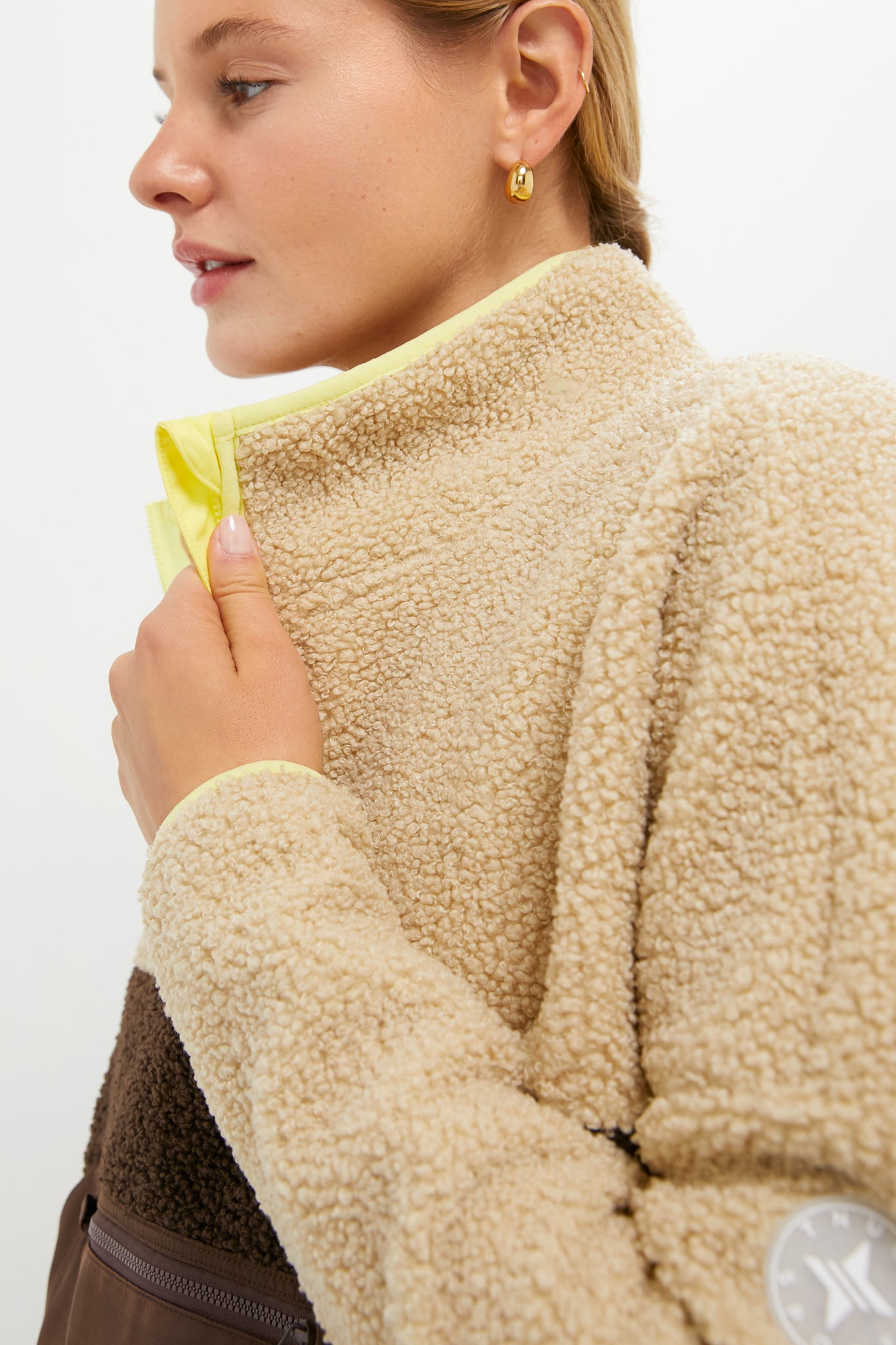 Brown Fleece Cady Quarter Zip | Tnuck Sport