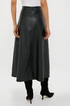 Black Leather Veronica Maxi Skirt