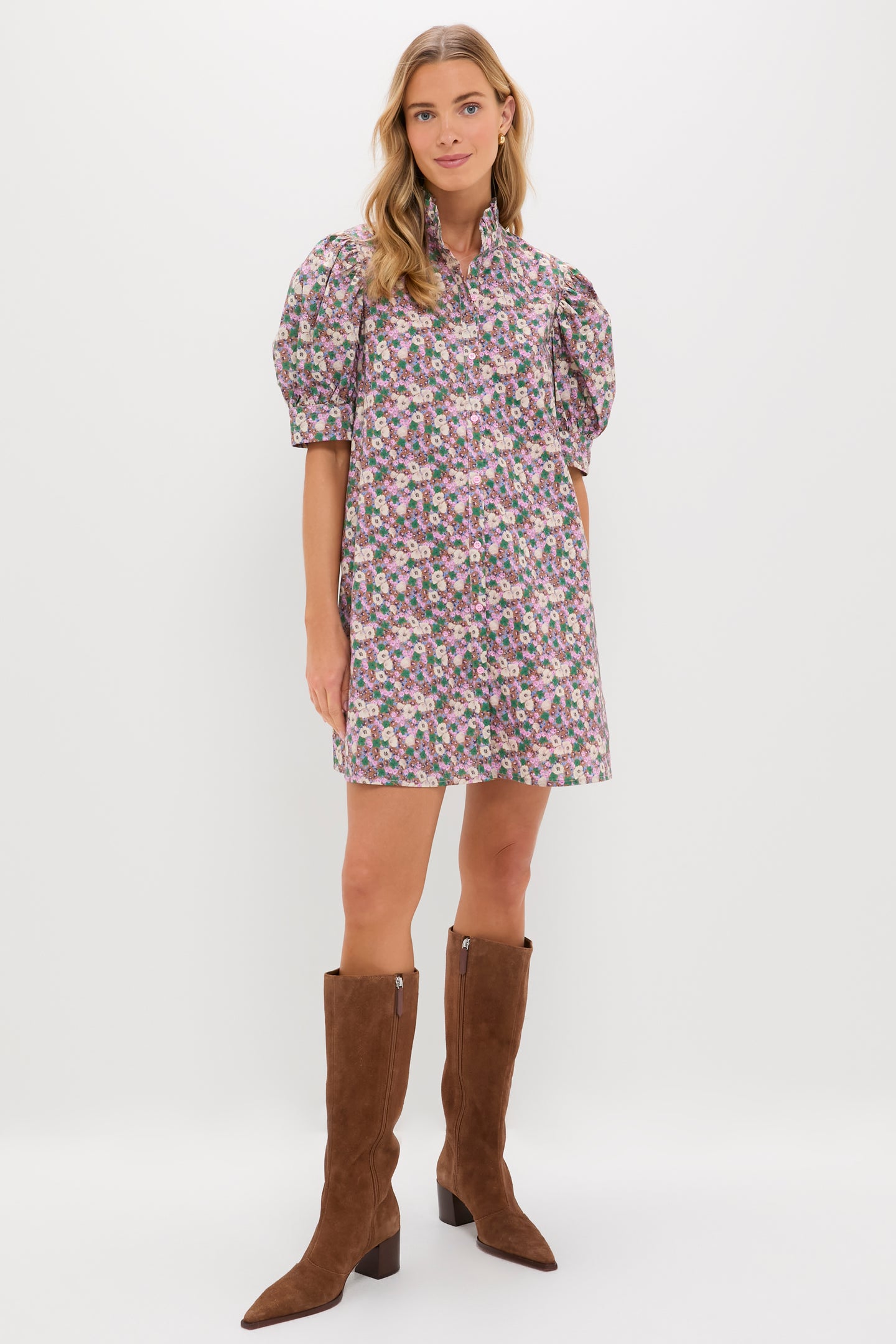 Purple Multi Floral Louisa Mini Dress