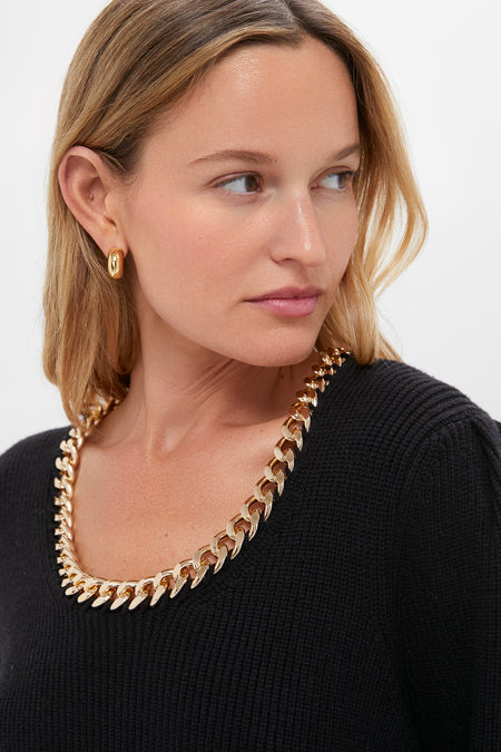 Black & Gold Chain Blythe Sweater