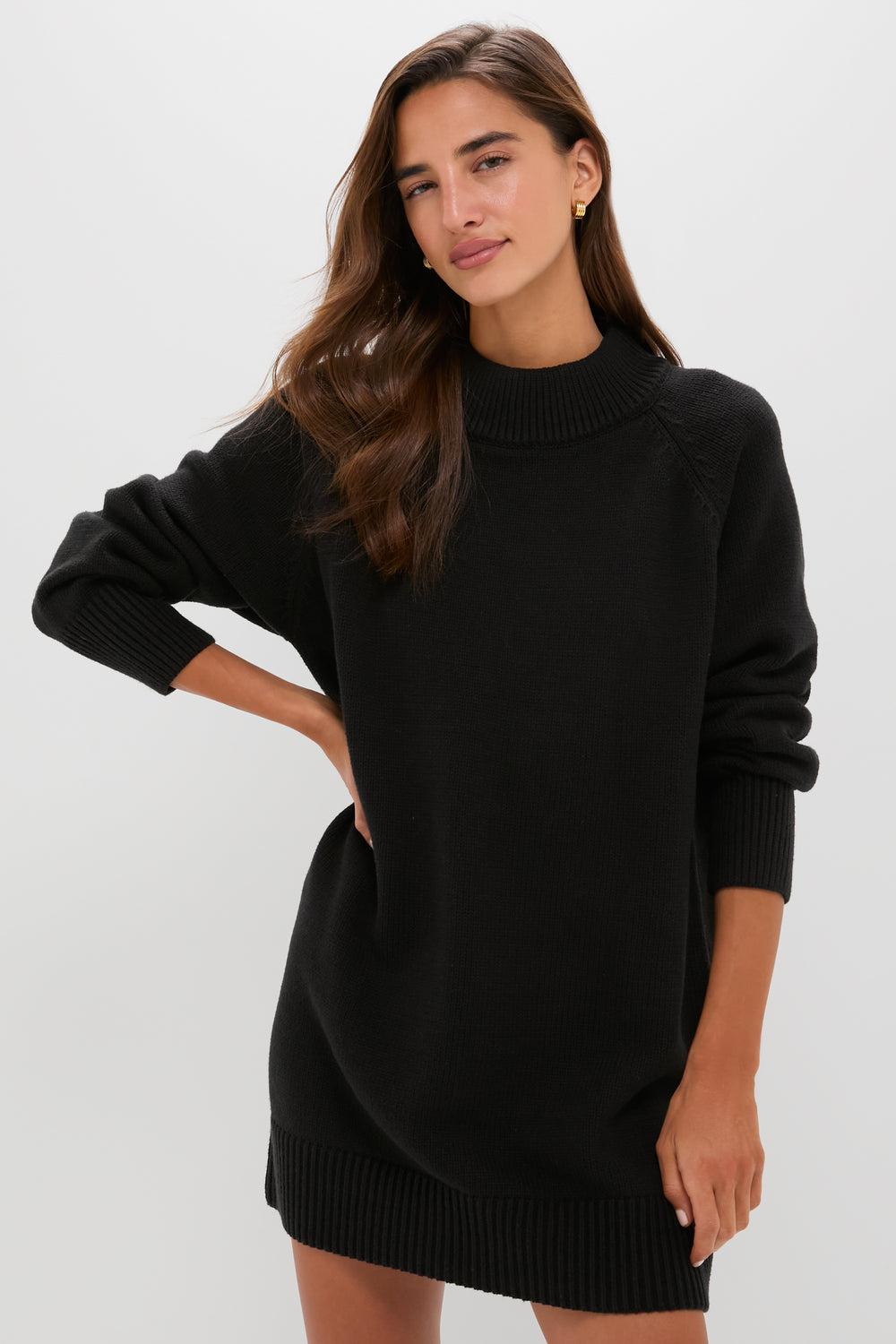 Pomander Place Heavyweight Black Kristen Sweater Dress Black / XL