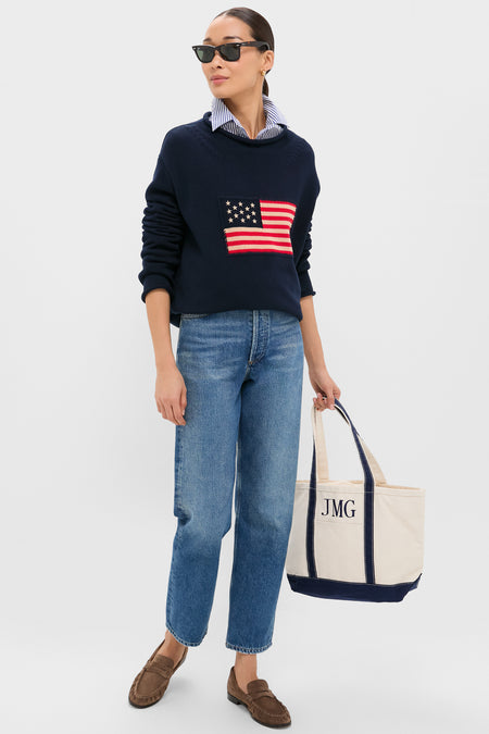 Navy Cotton Americana Sweater Tuckernuck1