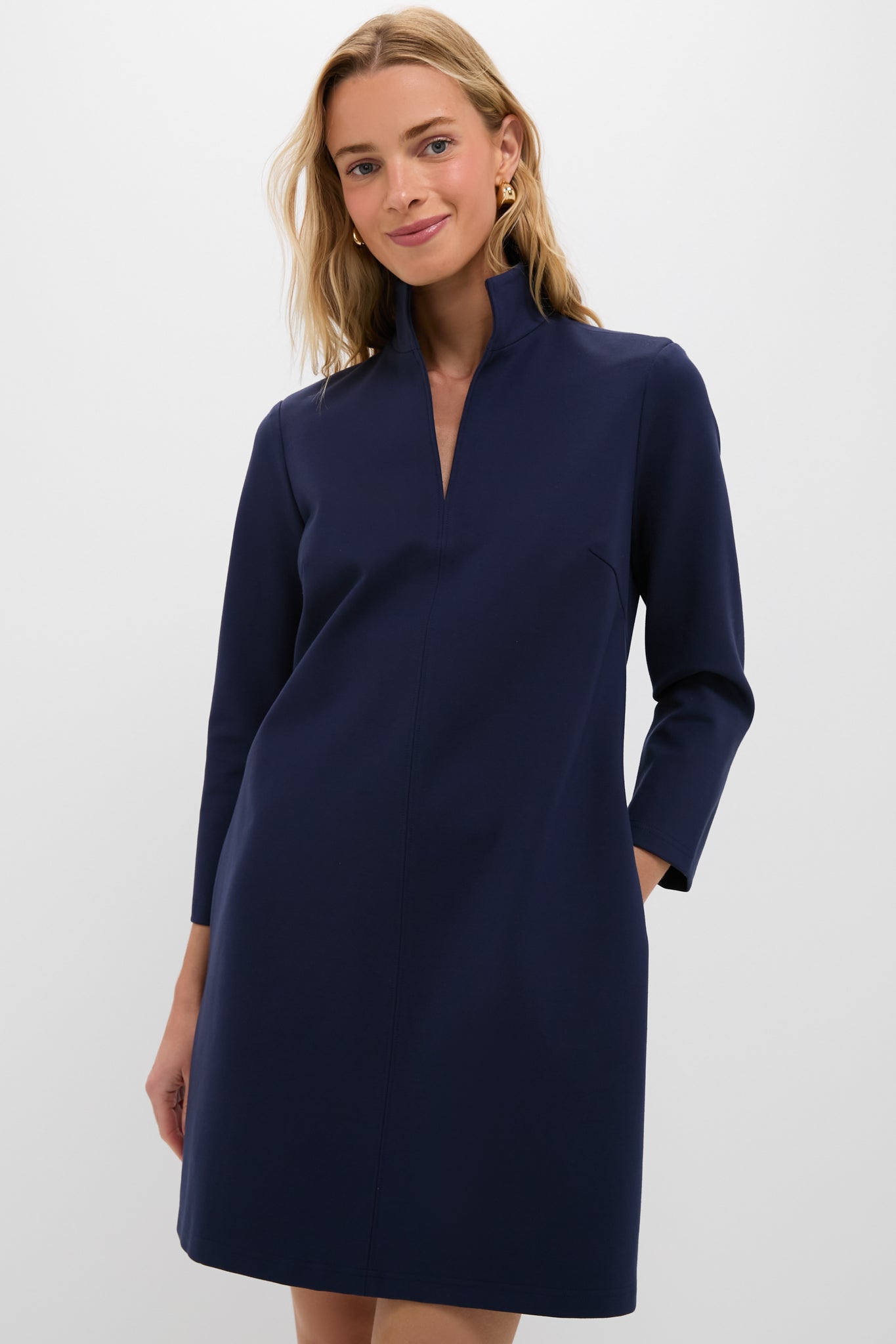 Navy Ponte Clifton Dress