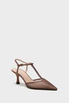 Mauve Metallic Mesh Margot Heels