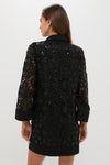 Black Crochet Sparkle Collier Dress