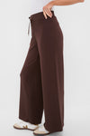 Chocolate Brown Wide Leg Comfort Stretch Finn Pants