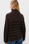 Chocolate & Black Striped Emsley Turtleneck