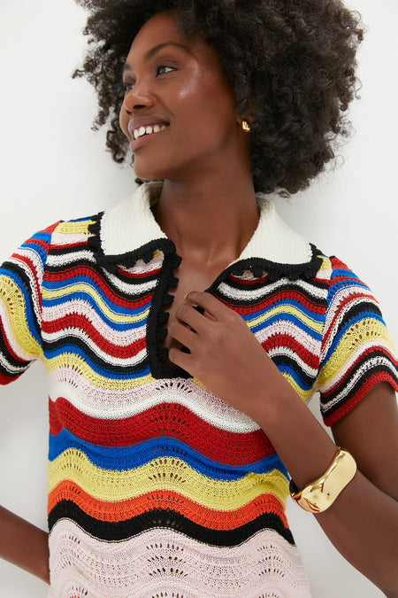 Multicolor Chevron Mini Dress