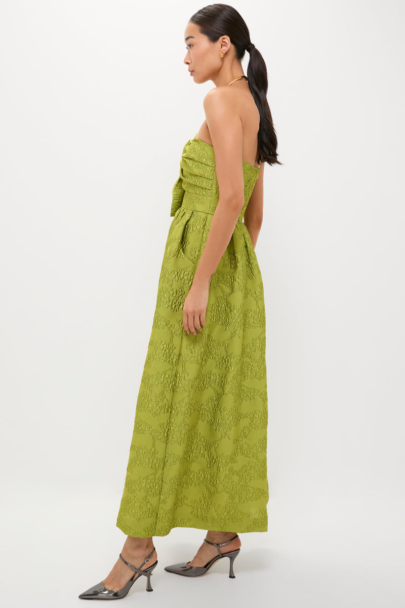 Brocade Metallic Strapless Kathleen Gown