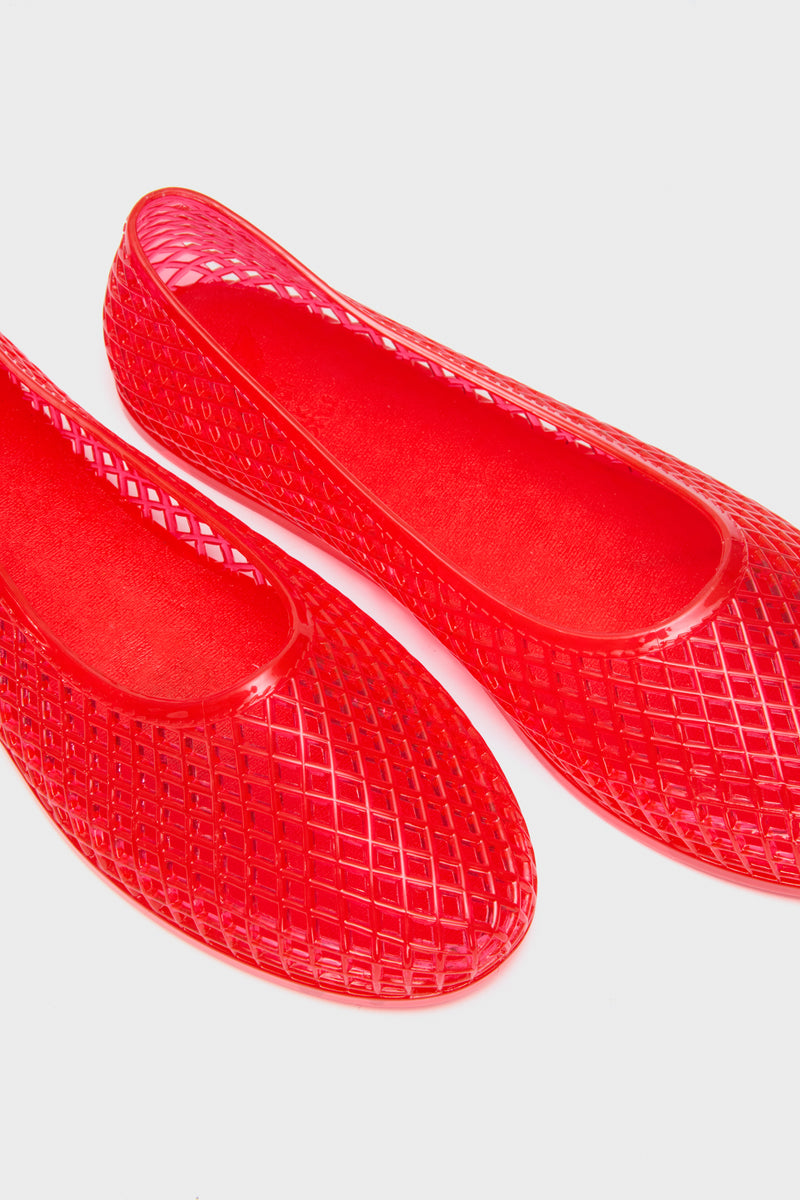 Red Iro Jelly Flats