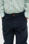 Dark Blue Benito Corduroy Boy Trousers