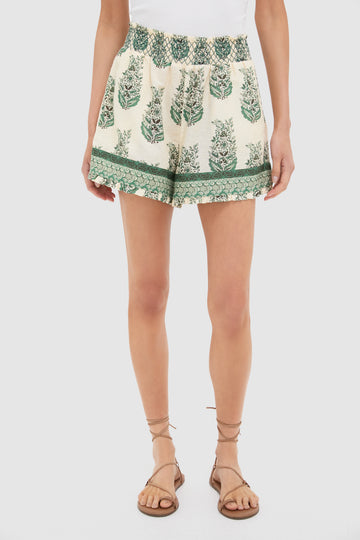 Jade Terrace Cotton Linen Clemence Shorts