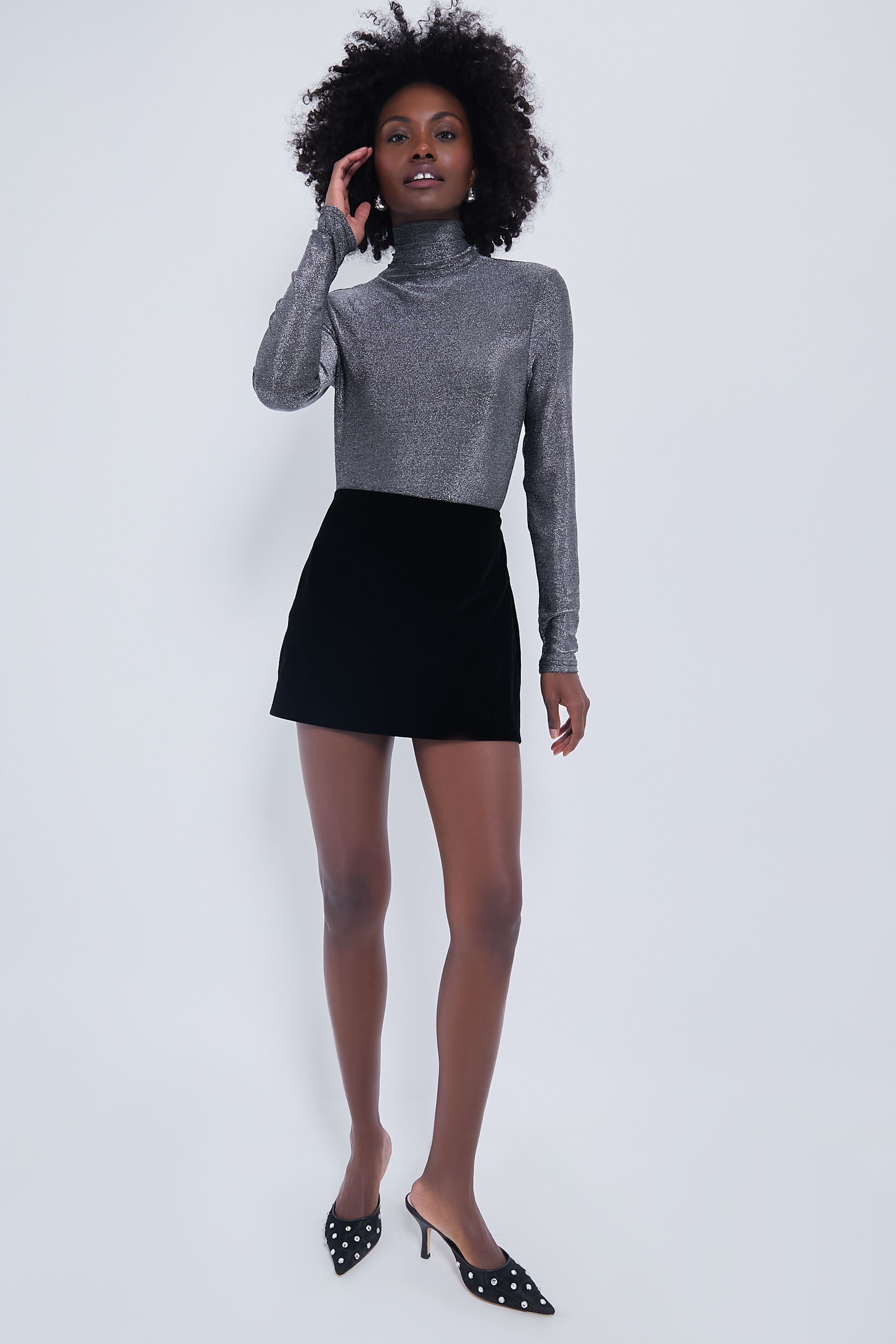 ニット/セーター 【eL】7G Metallic Color Turtleneck/982307