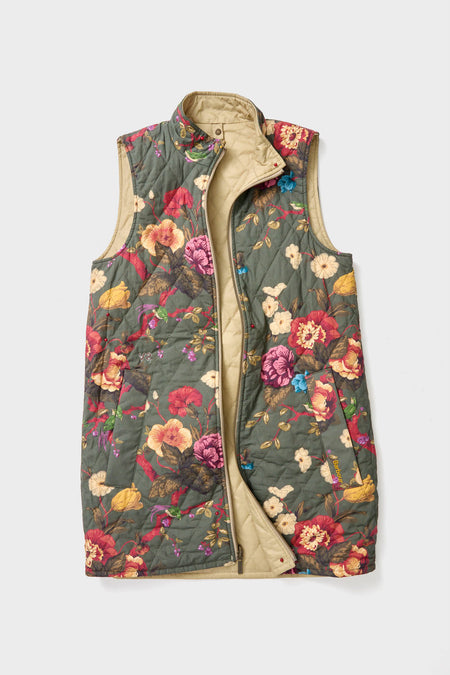 Light Fawn Barbour x Tuckernuck Reversible Paisley Vest