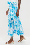 Flowers Waves Veradero Wrap Midi Skirt