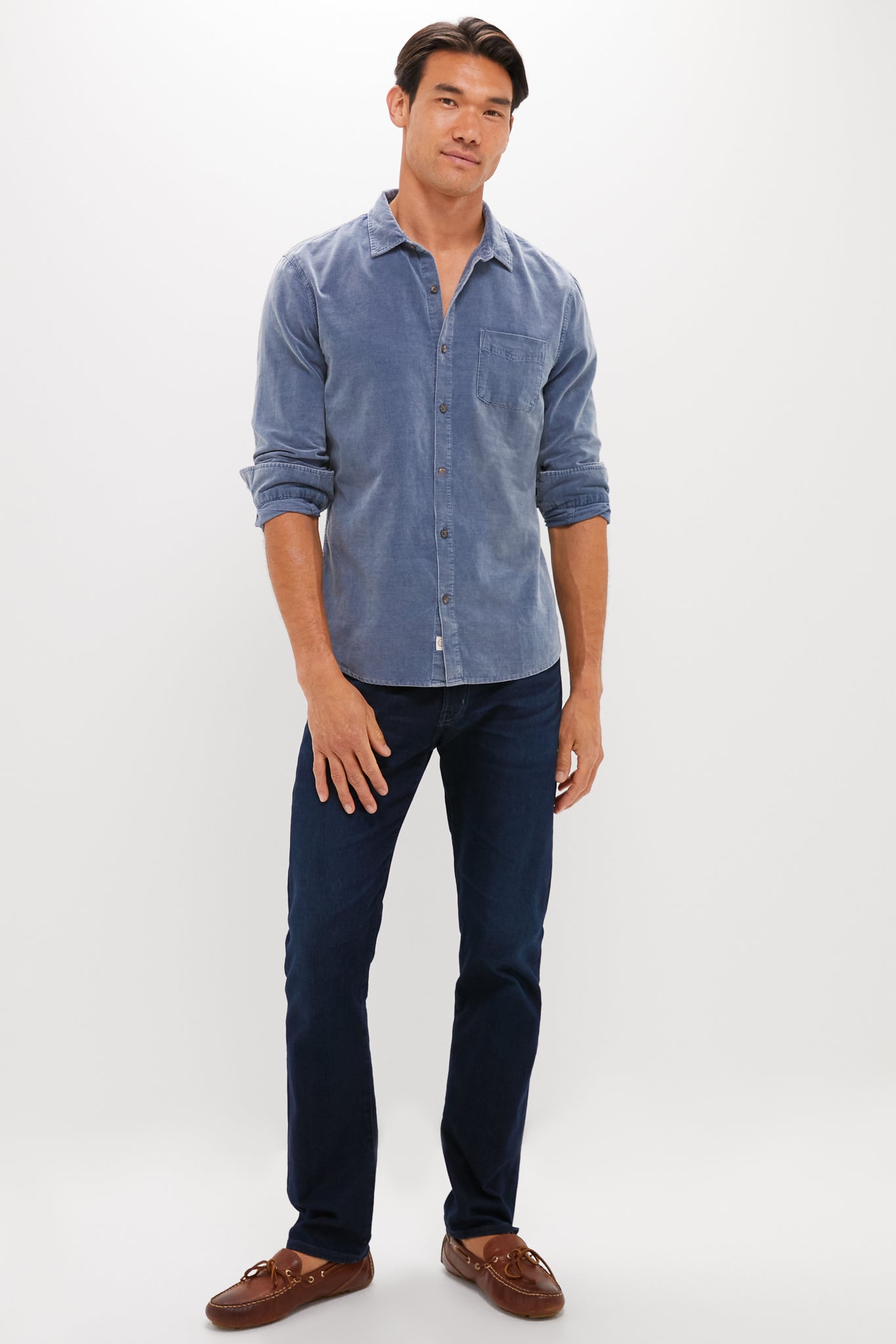 Indigo Lightweight Cord Shirt