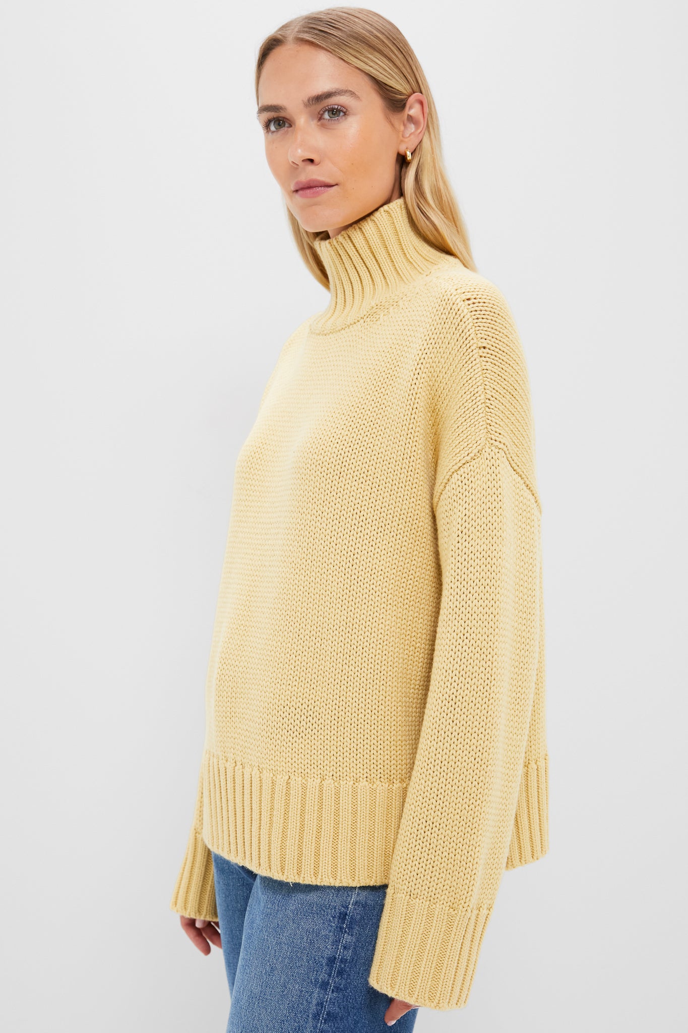 トップス humoresque sail turtleneck knit yellow SNAP TURTLENECK, MUSTARD – Lali
