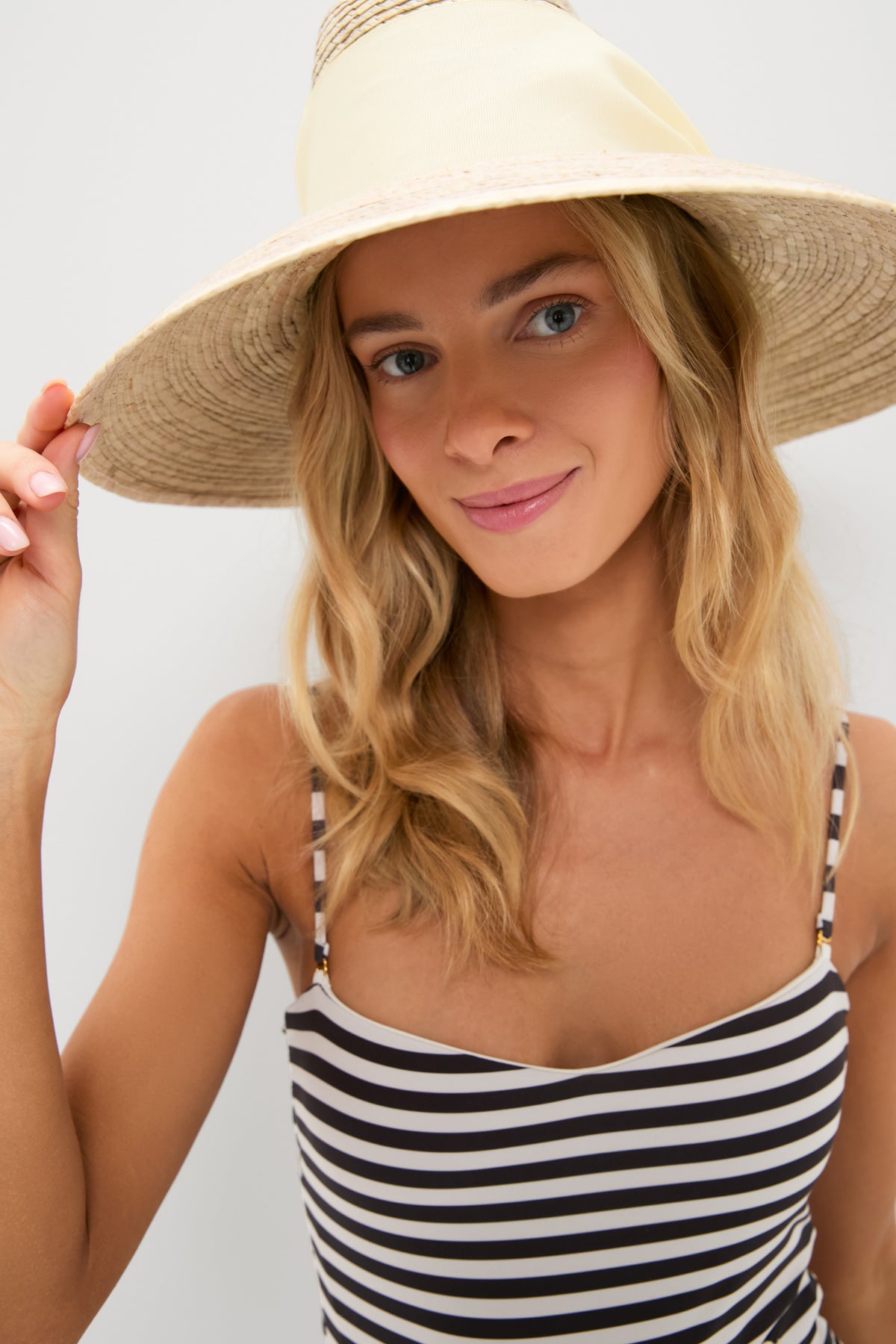 Ivory Hollyhock Sun Hat