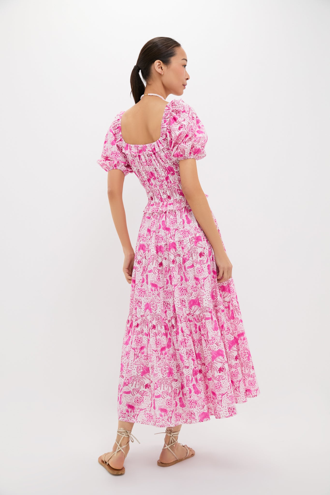 Pink Anaplois Percy Midi Dress