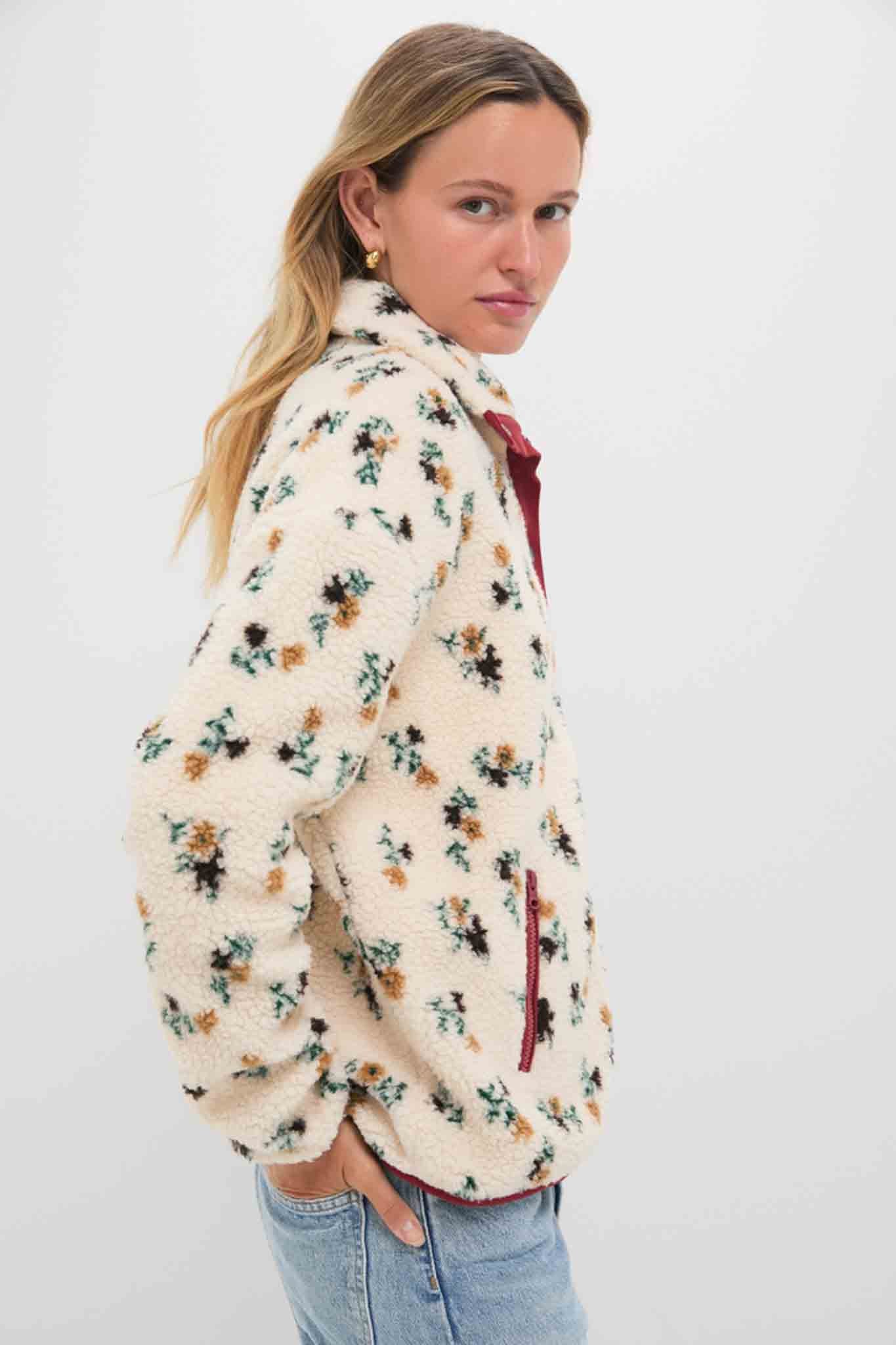 Rust Multi Fleece Aliza Jacket | Saylor