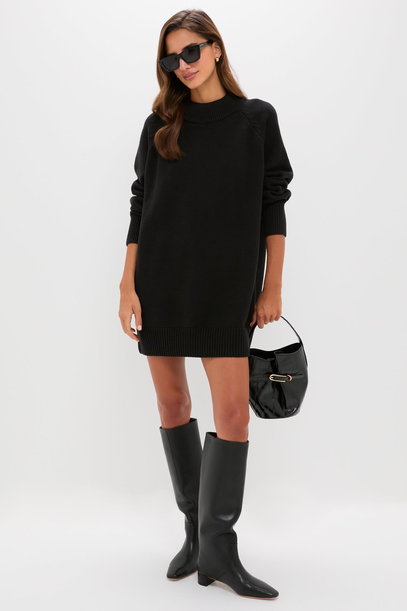 Pomander Place Heavyweight Black Kristen Sweater Dress Black / XL Pomander Place Heavyweight Black Kristen Sweater Dress Black / XL