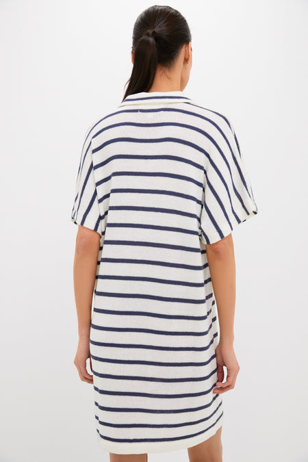 French Stripe Maren Mini Polo Dress