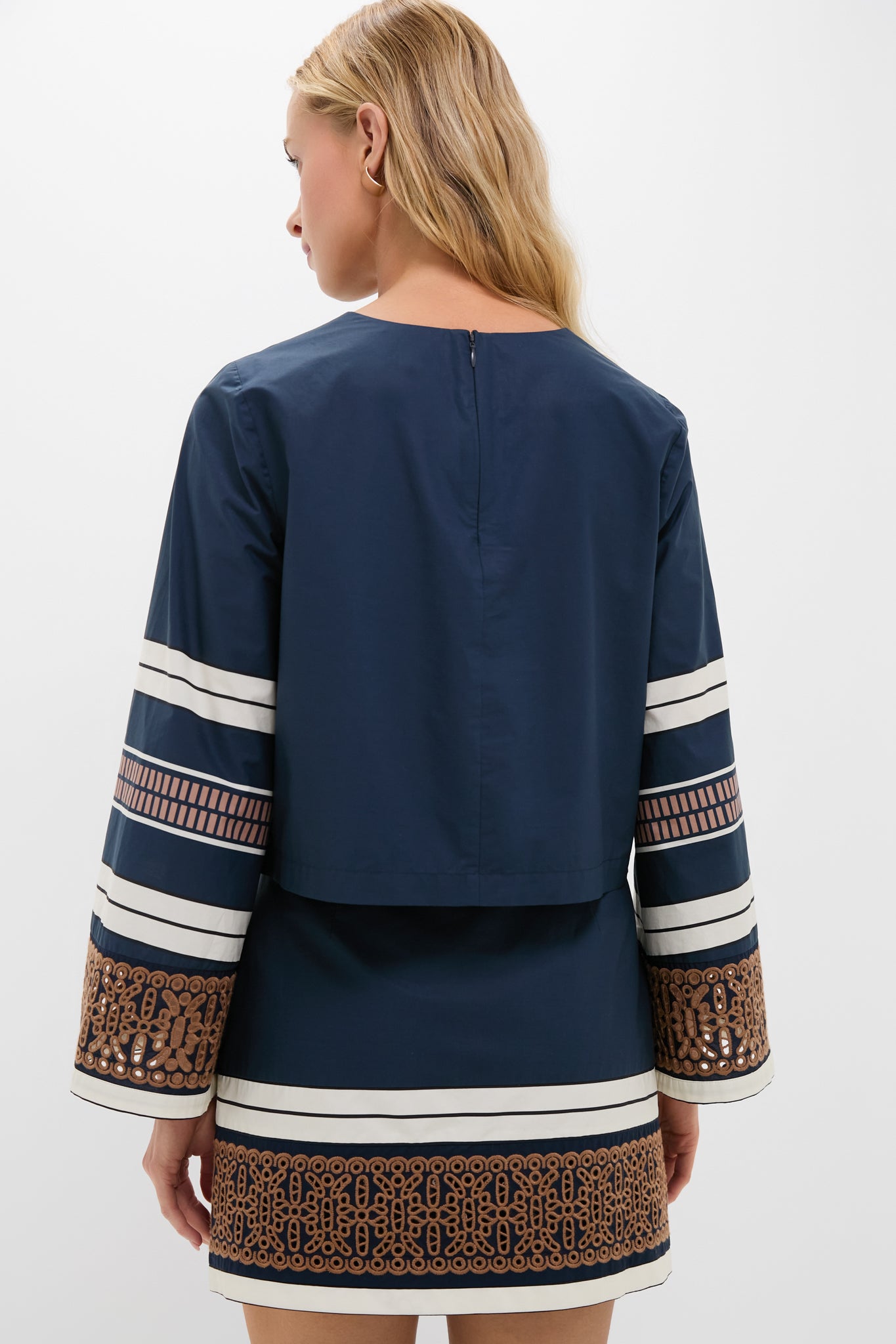 Riverside Stripe Cotton Eyelet Maxine Top