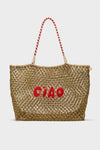 Tan with Poppy Ciao L'ete Tote