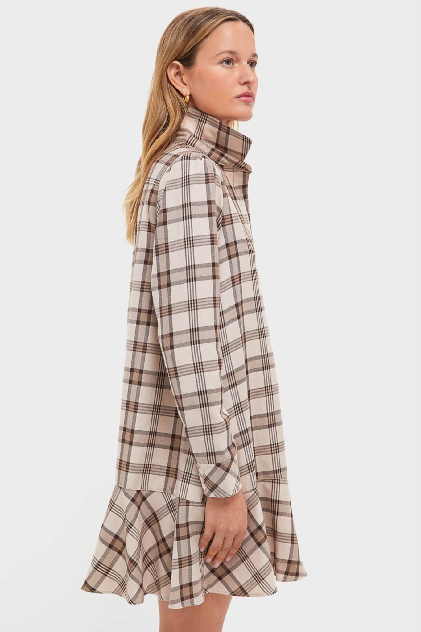 Brown Plaid Callahan Shirt Dress