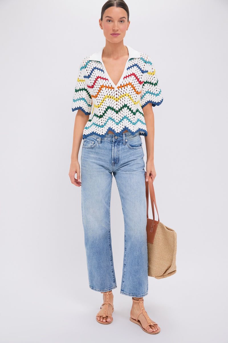 Bowie Lexi Mid Rise Bowed Straight