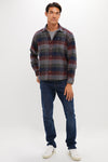 Navy Copswell Relaxed Checked Shirt