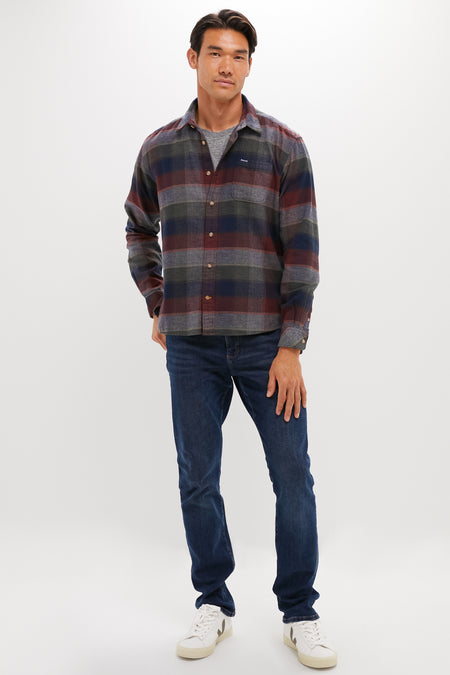 Navy Copswell Relaxed Checked Shirt