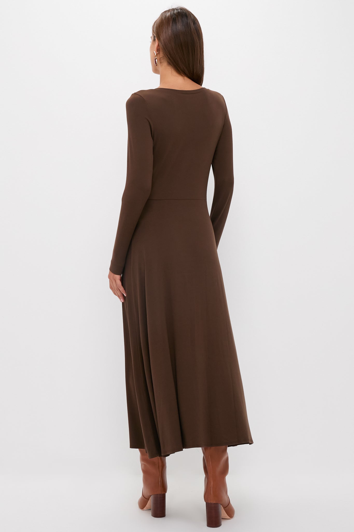 Chocolate Brown Long Sleeve Sara Maxi Dress Chocolate Brown Long Sleeve Sara Maxi Dress