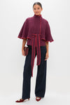 Burgundry Brio Cape Coat